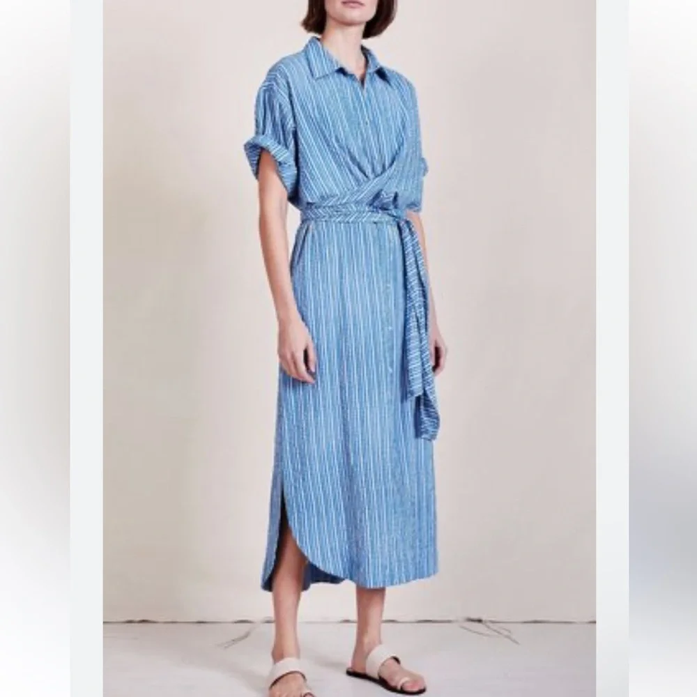 Apiece Apart Nicoya Wrap Shirt Dress! Size S! So Chic - Picture 1 of 3